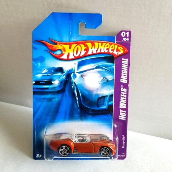 5/20$....2006/2007 Orange Hot Wheels Original Pony-Up Toy Car.New in Package - Picture 1 of 10